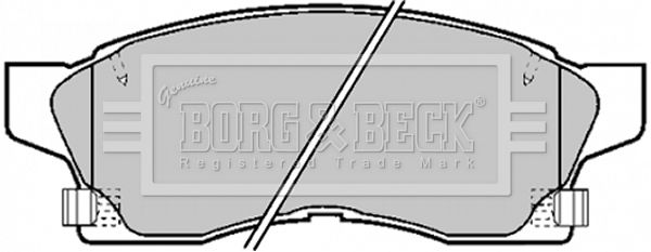 BORG & BECK Комплект тормозных колодок, дисковый тормоз BBP1373